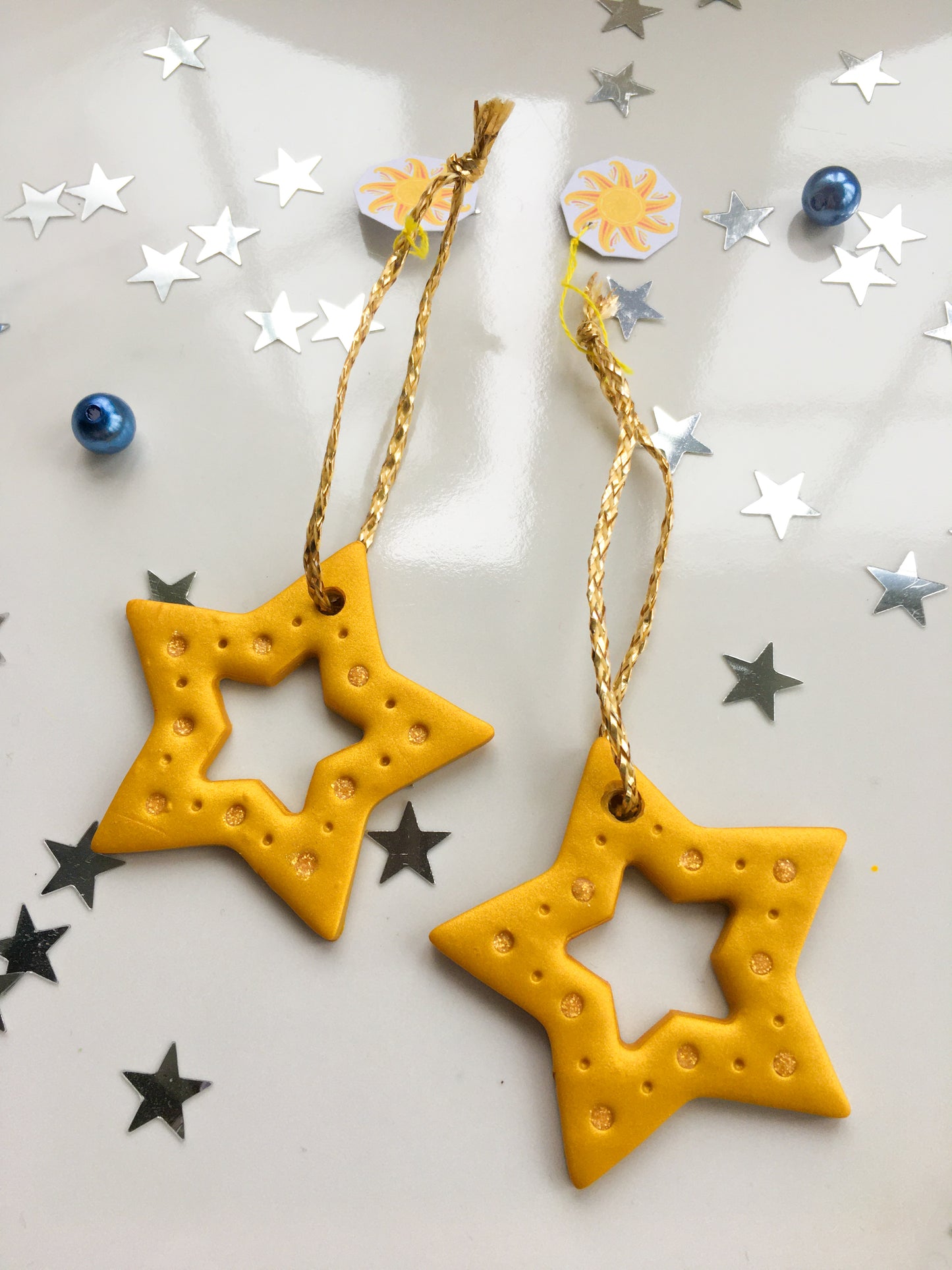 Gold Hollow Stars ornament