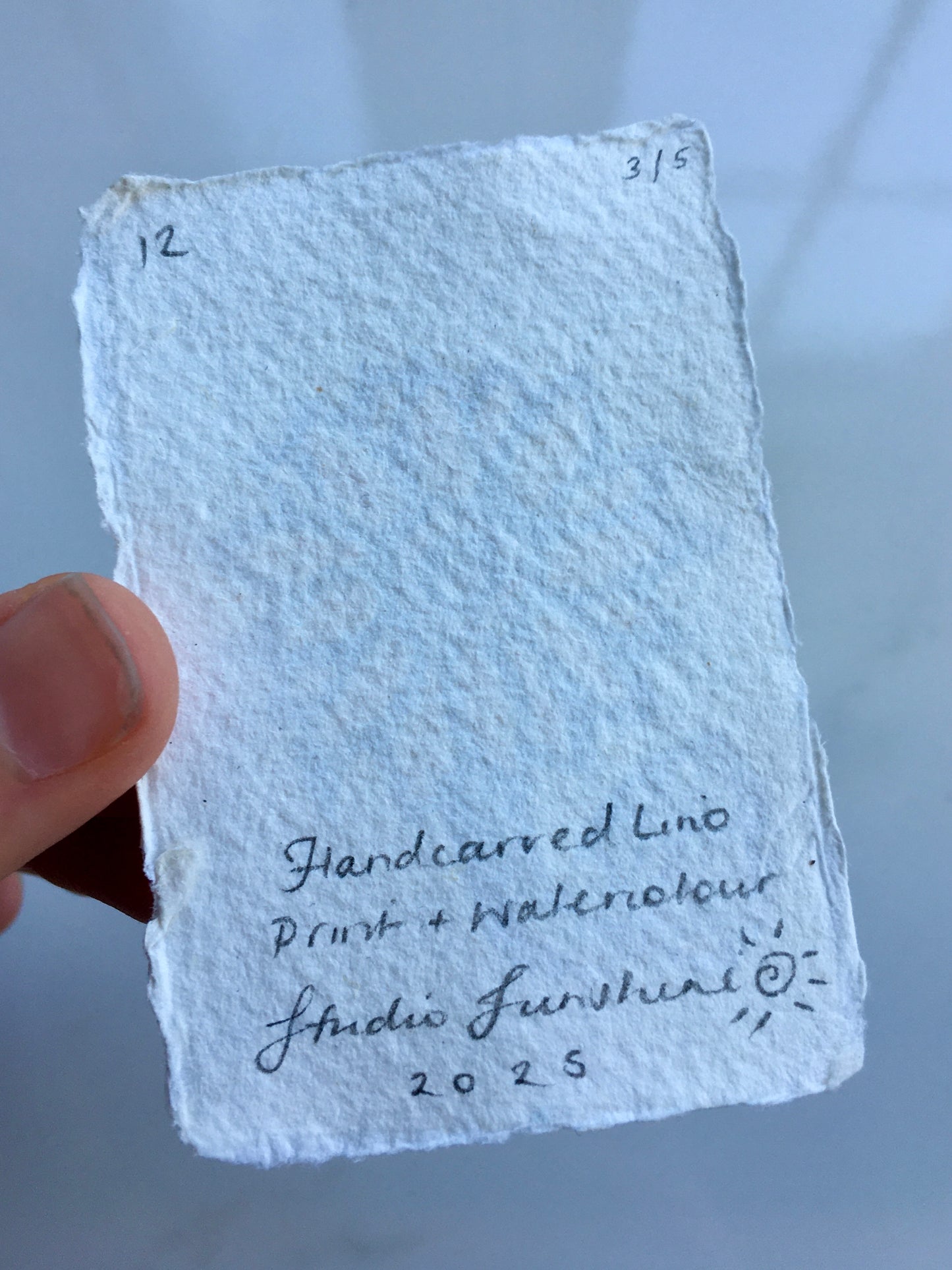 Sunflower Baby Lino Print