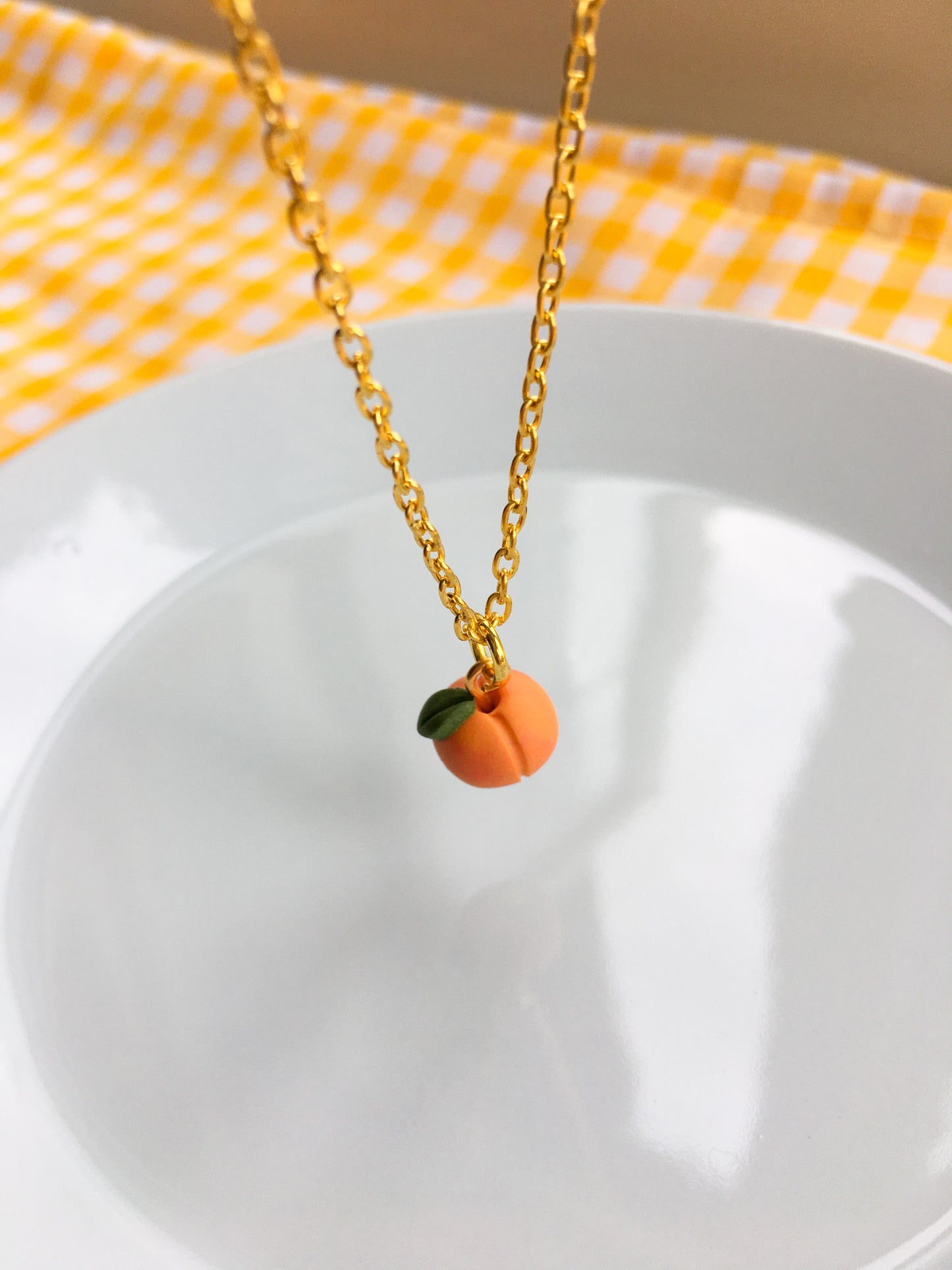 Peach necklace