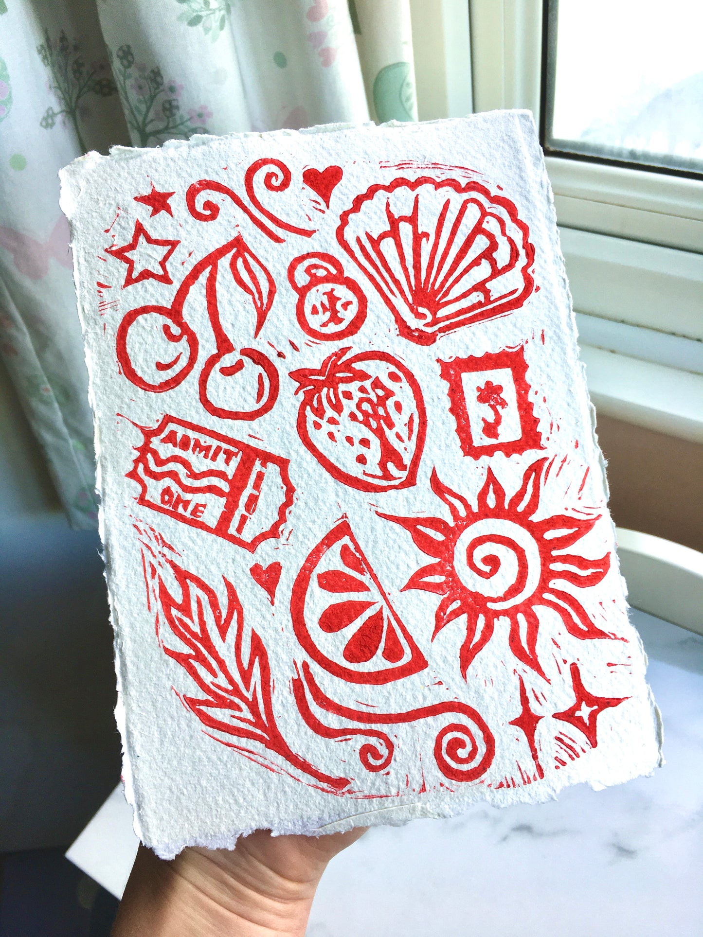 Summer Lino Print