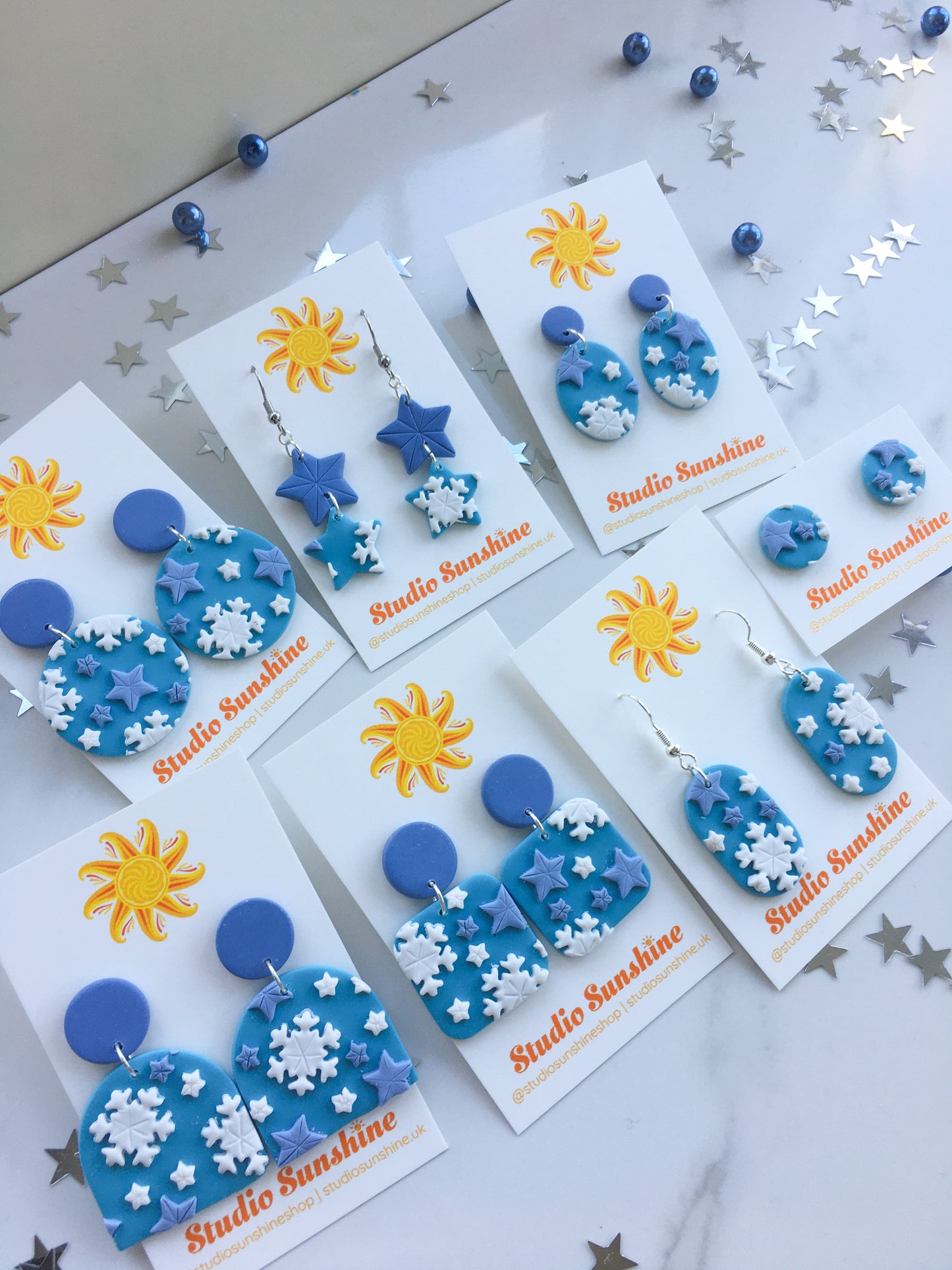 December Skies stud top ovals