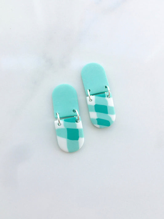 Mint Gingham stacked arches