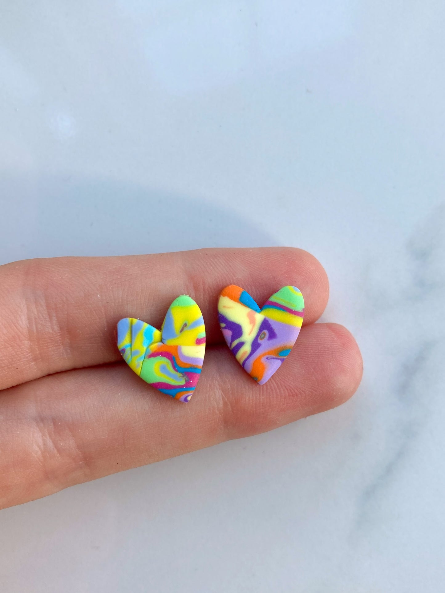 Festival heart studs
