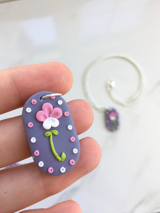 Pansy pendant