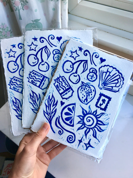 Summer Lino Print