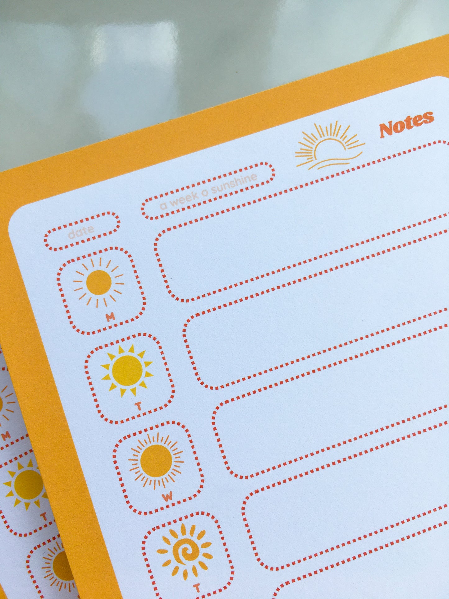 A Week O' Sunshine notepad