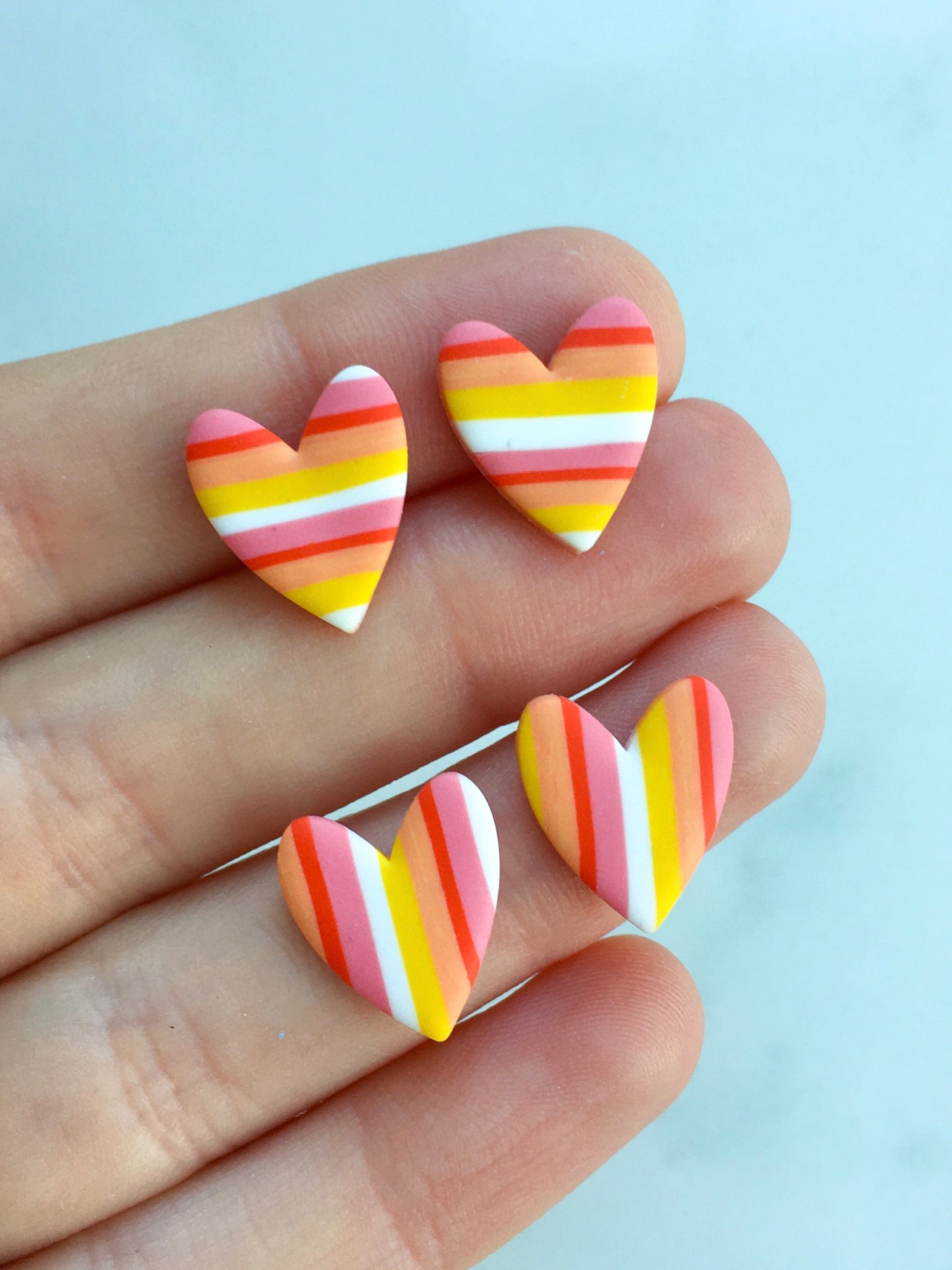 Rocket Lolly heart studs