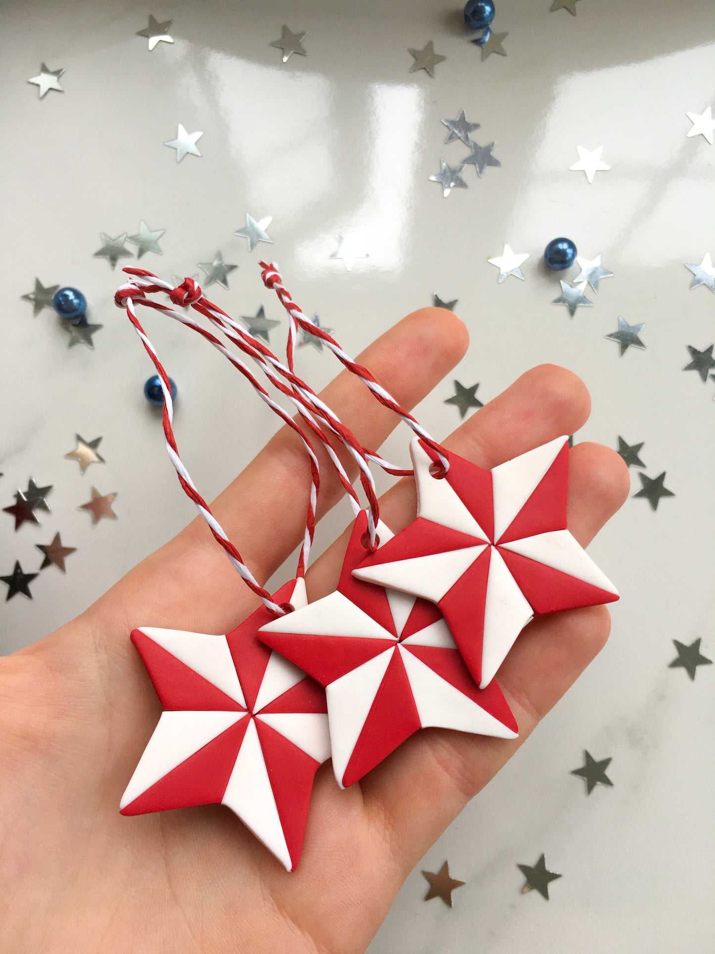 Candy Cane stars ornament