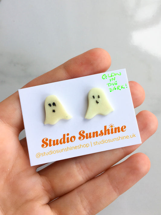 Glow Ghost studs