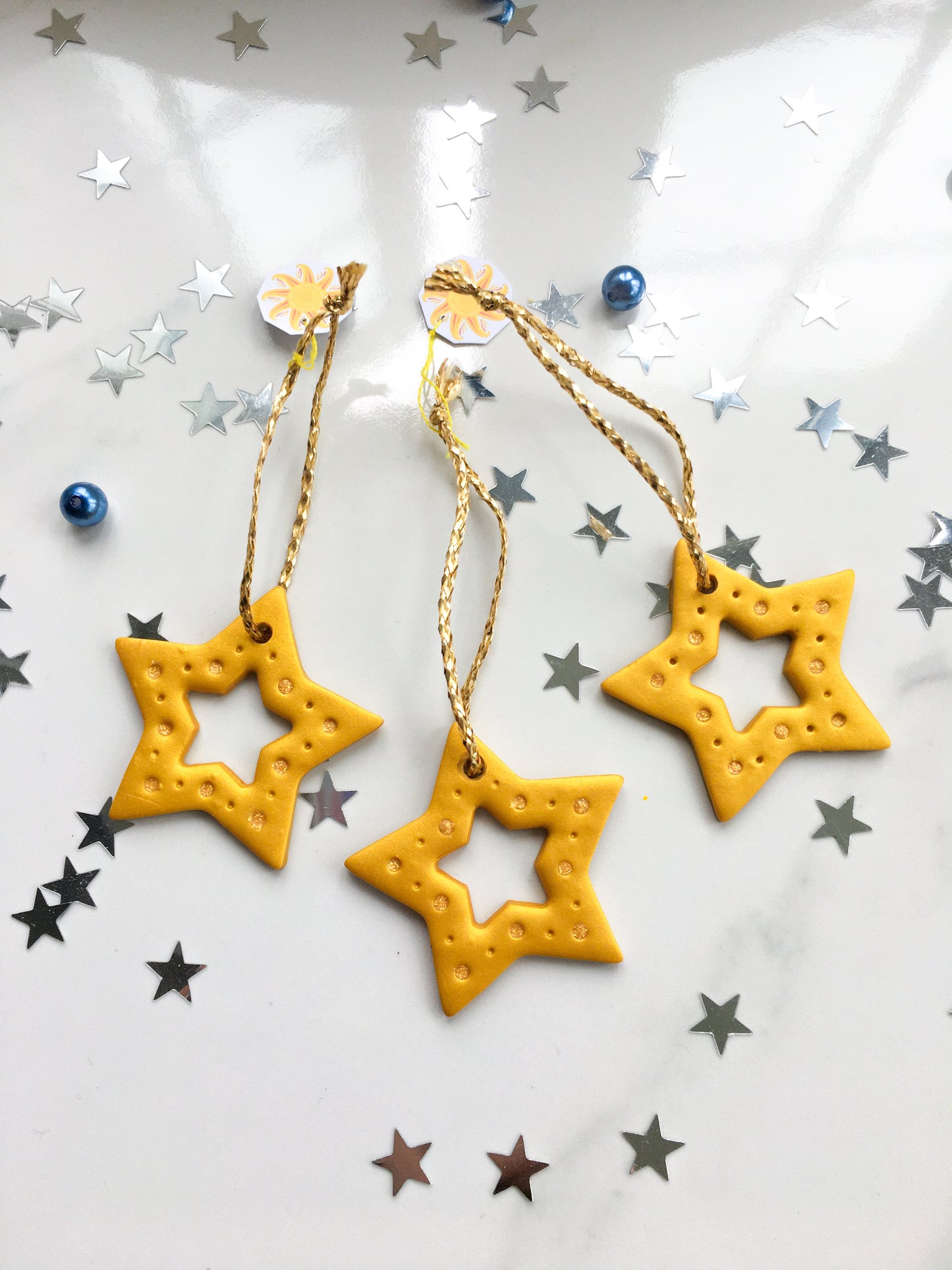 Gold Hollow Stars ornament