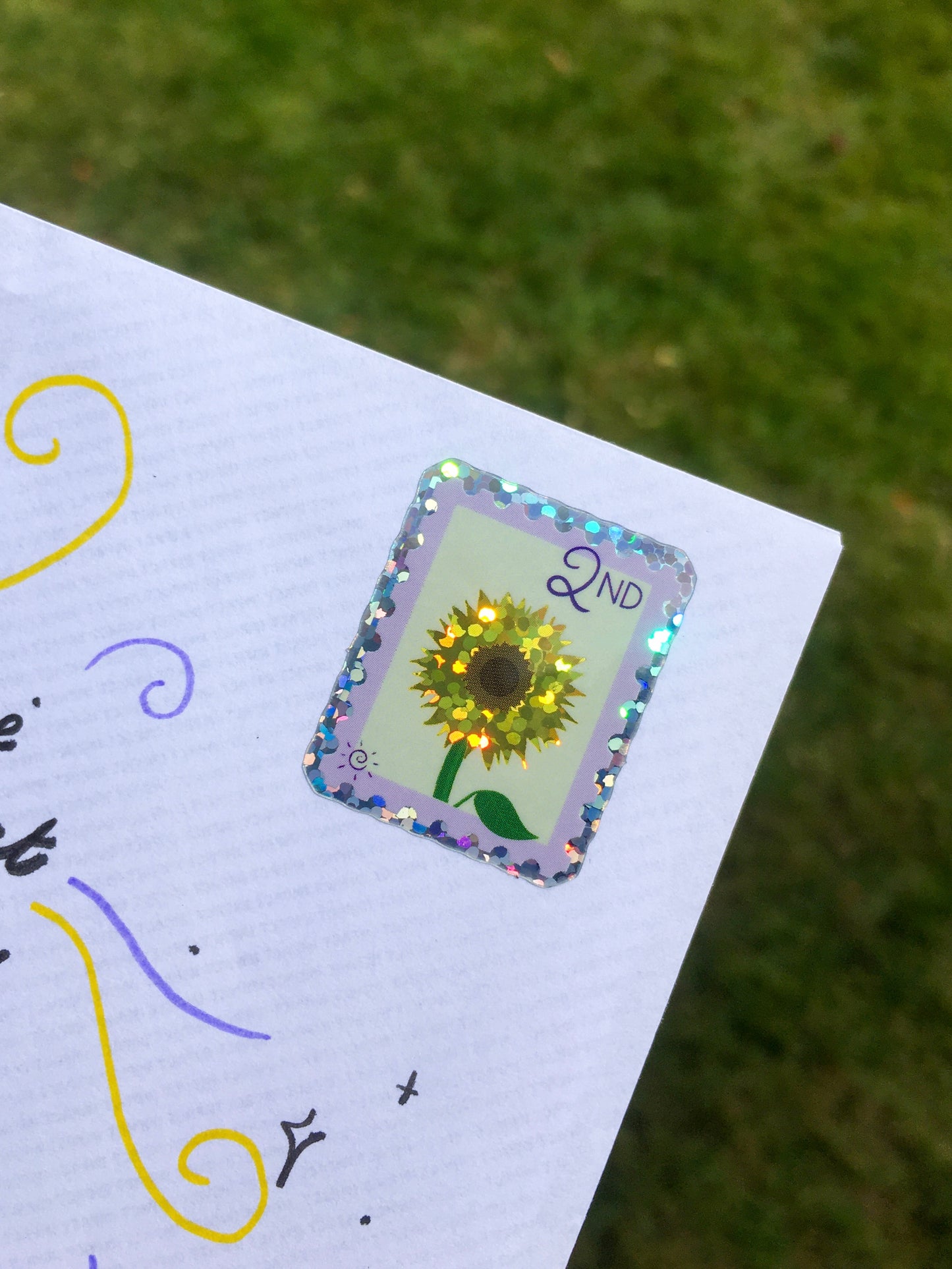 Sunflower Stamp sticker