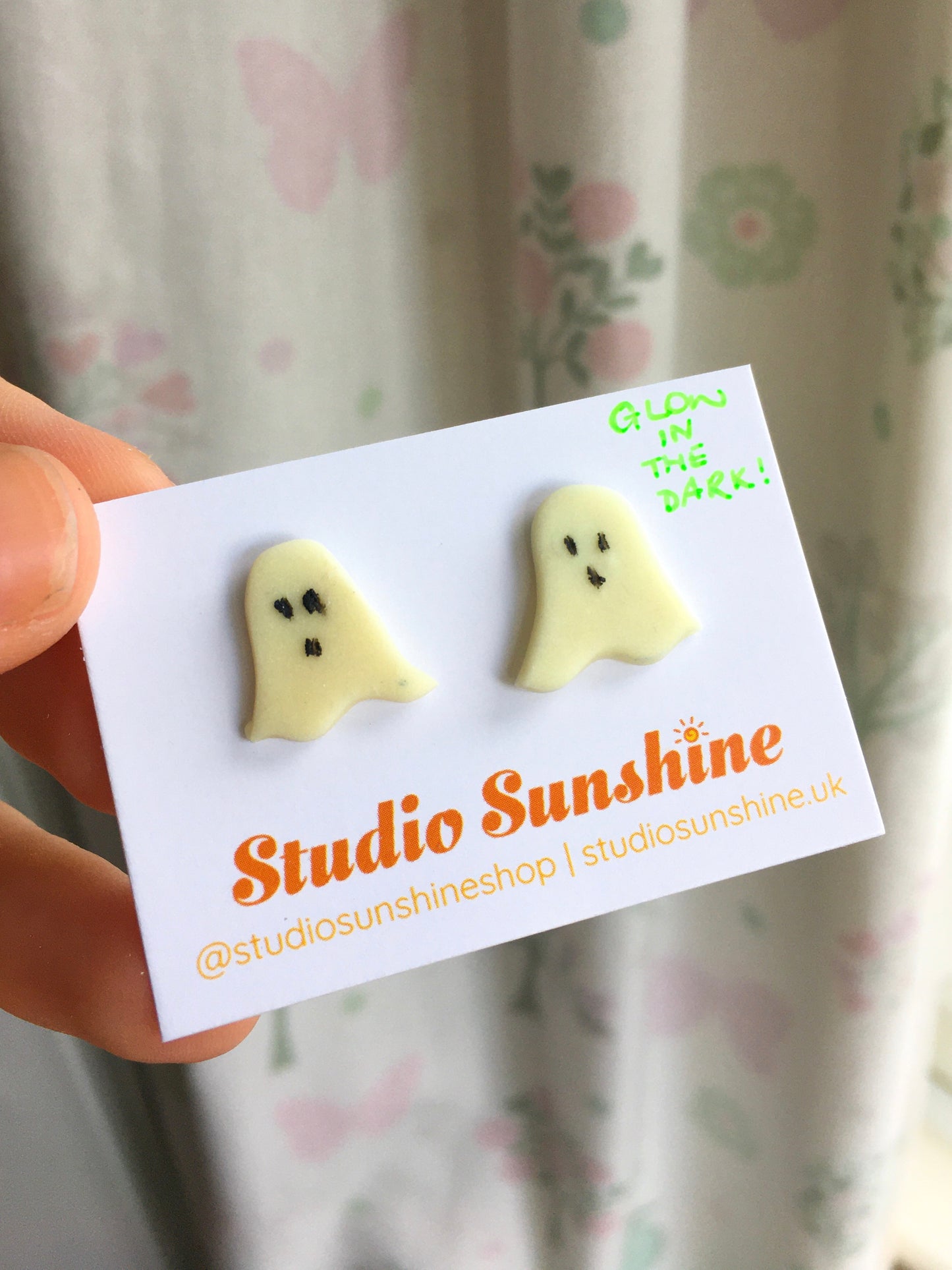 Glow Ghost studs