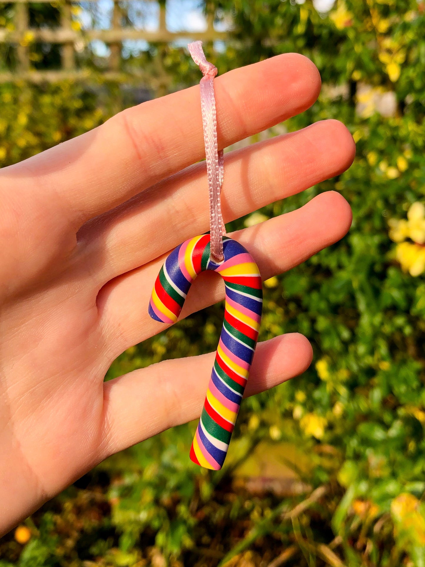 Rainbow Cane ornament