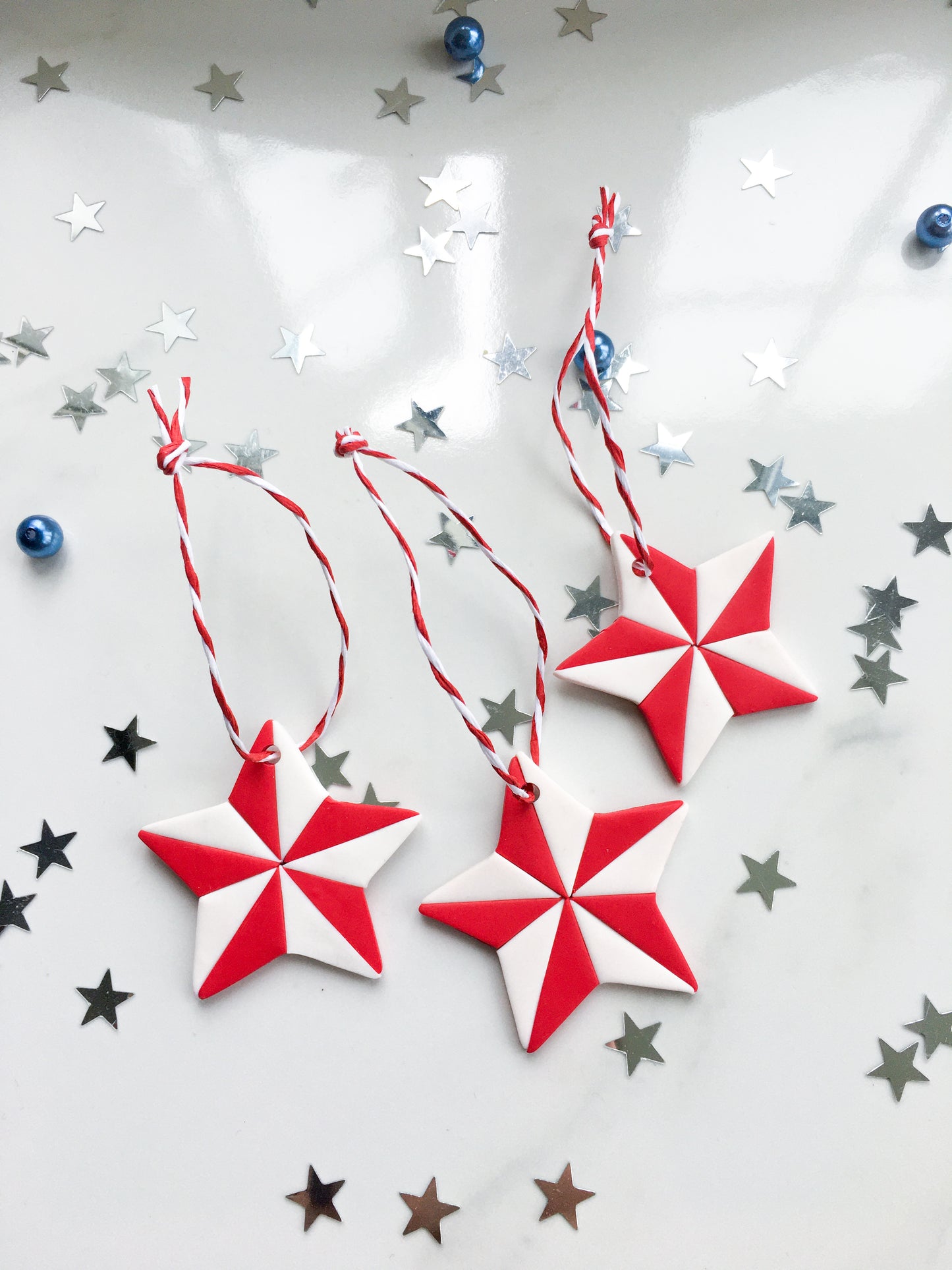 Candy Cane stars ornament