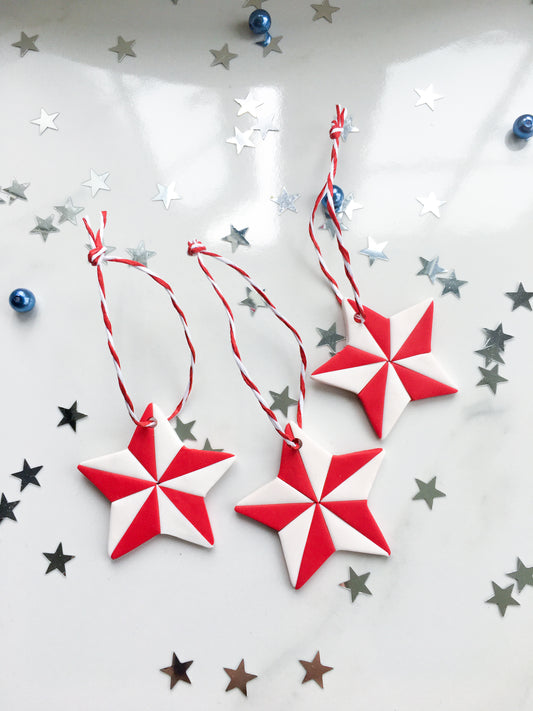 Candy Cane stars ornament