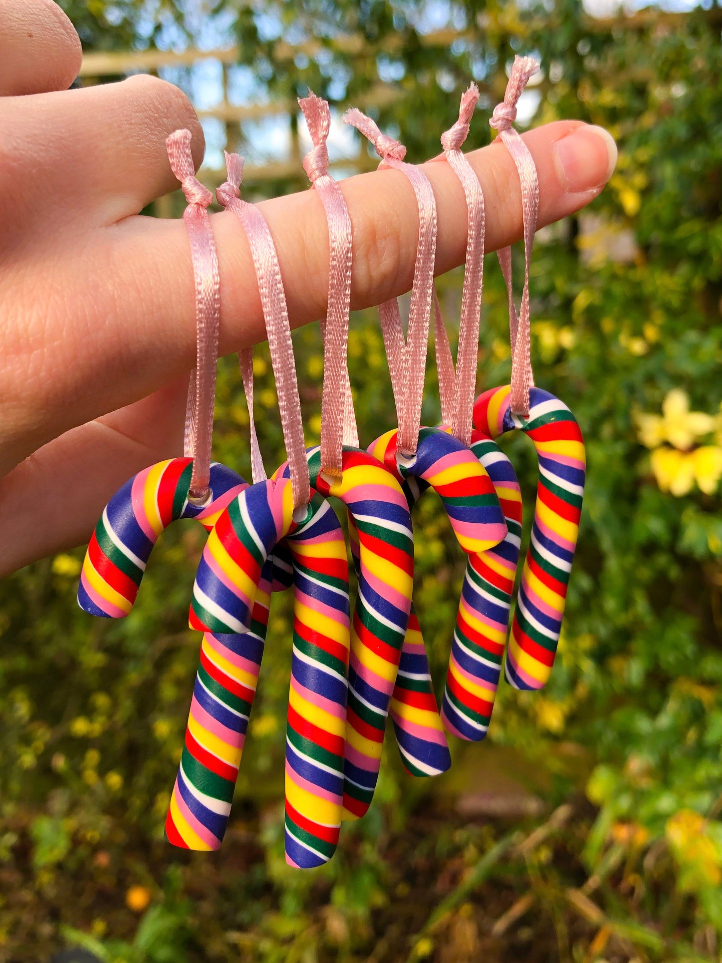 Rainbow Cane ornament