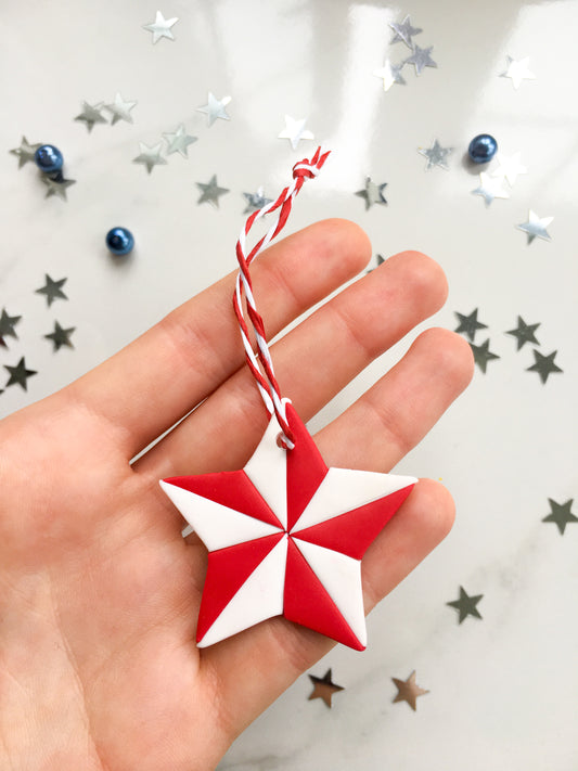 Candy Cane stars ornament