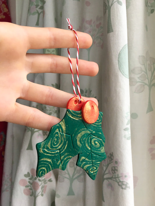 Sparkling Holly ornament