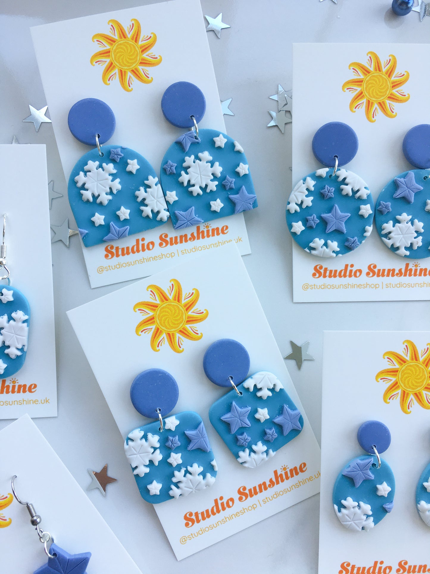 December Skies stud drops