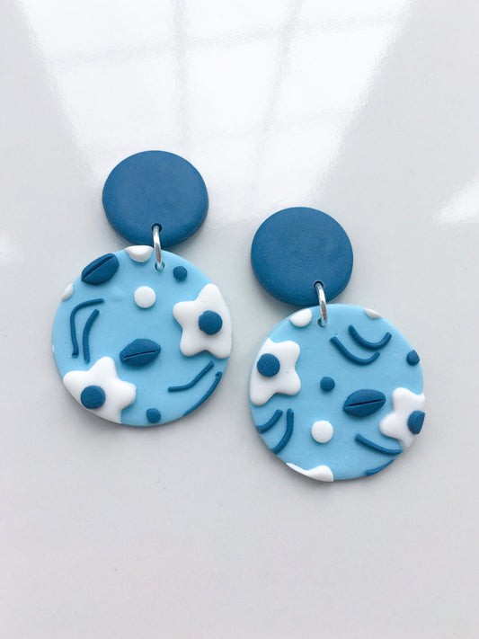 Sky Blossom stud drops