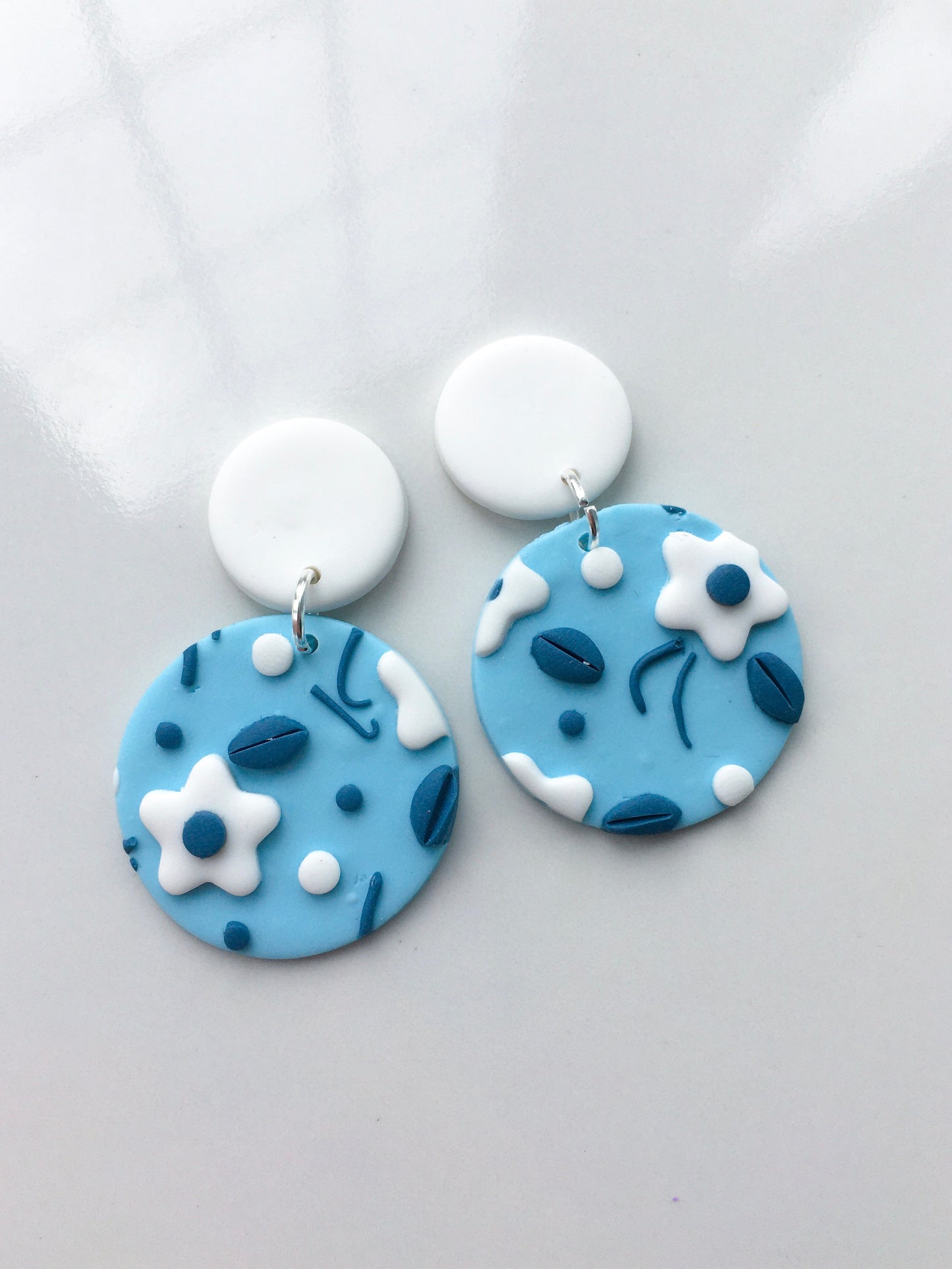 Sky Blossom stud drops