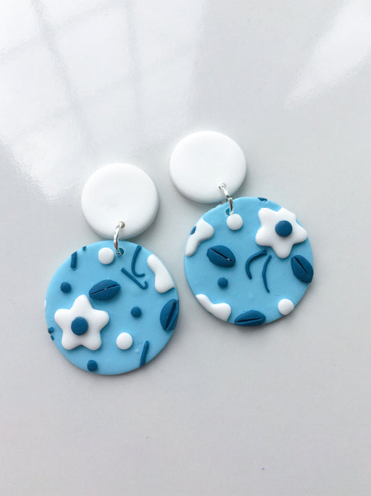 Sky Blossom stud drops