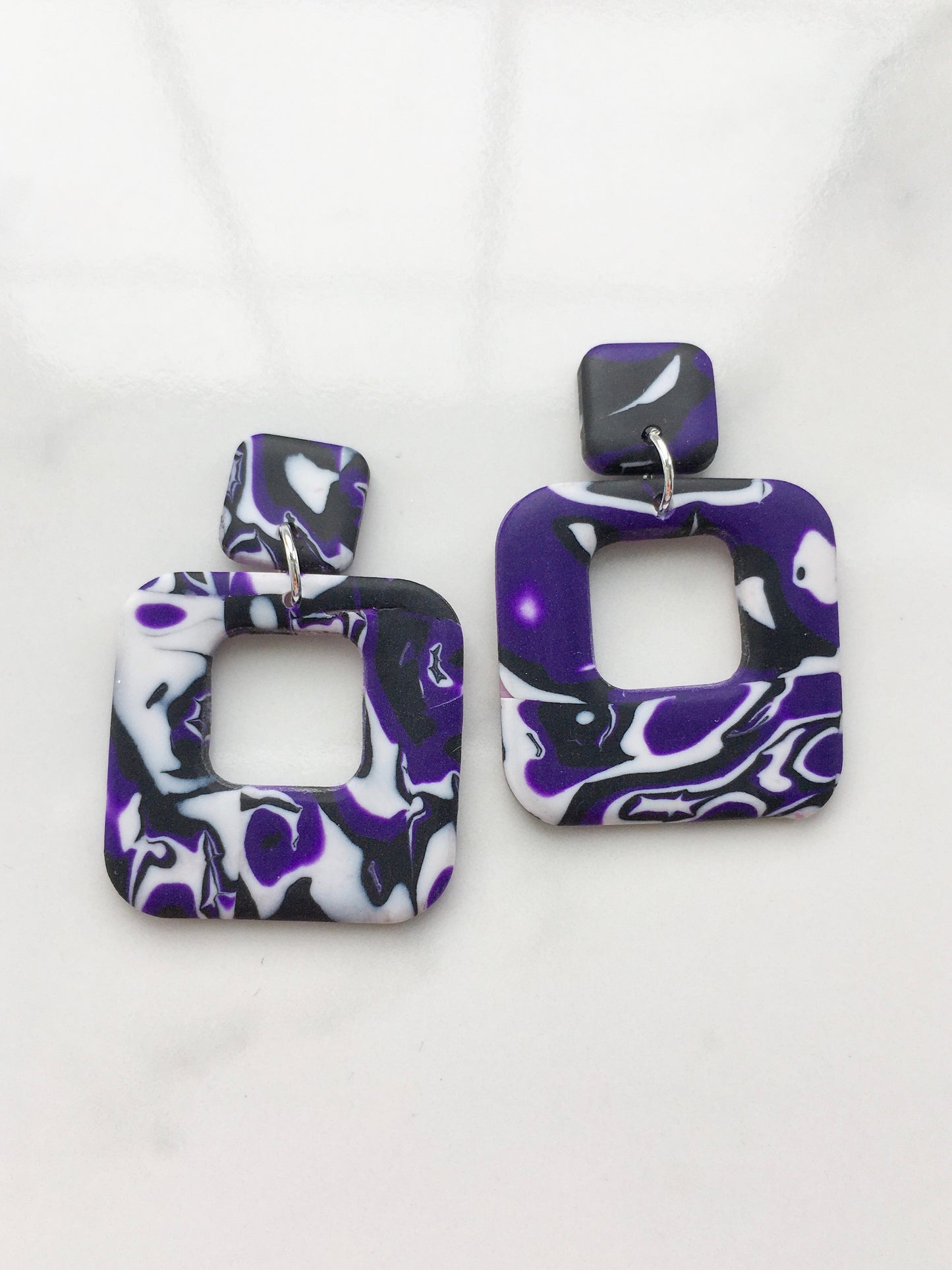 Purple Viper square hoops